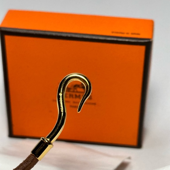 💯% AUTH Hermès Jumbo Hook Bracelet Double Wrap C 14” Authentic In Box EUC - Picture 7 of 9